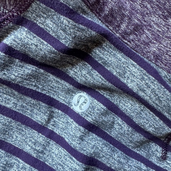 Lululemon Purple & Grey Striped Half-Zip Pullover - Size Large - Picture 5 of 5